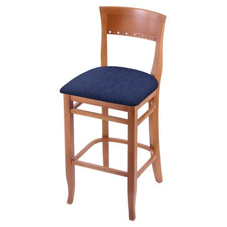 Holland Bar Stool Co 25" Counter Stool, Medium Finish, Graph Anchor Seat 316025Med014
